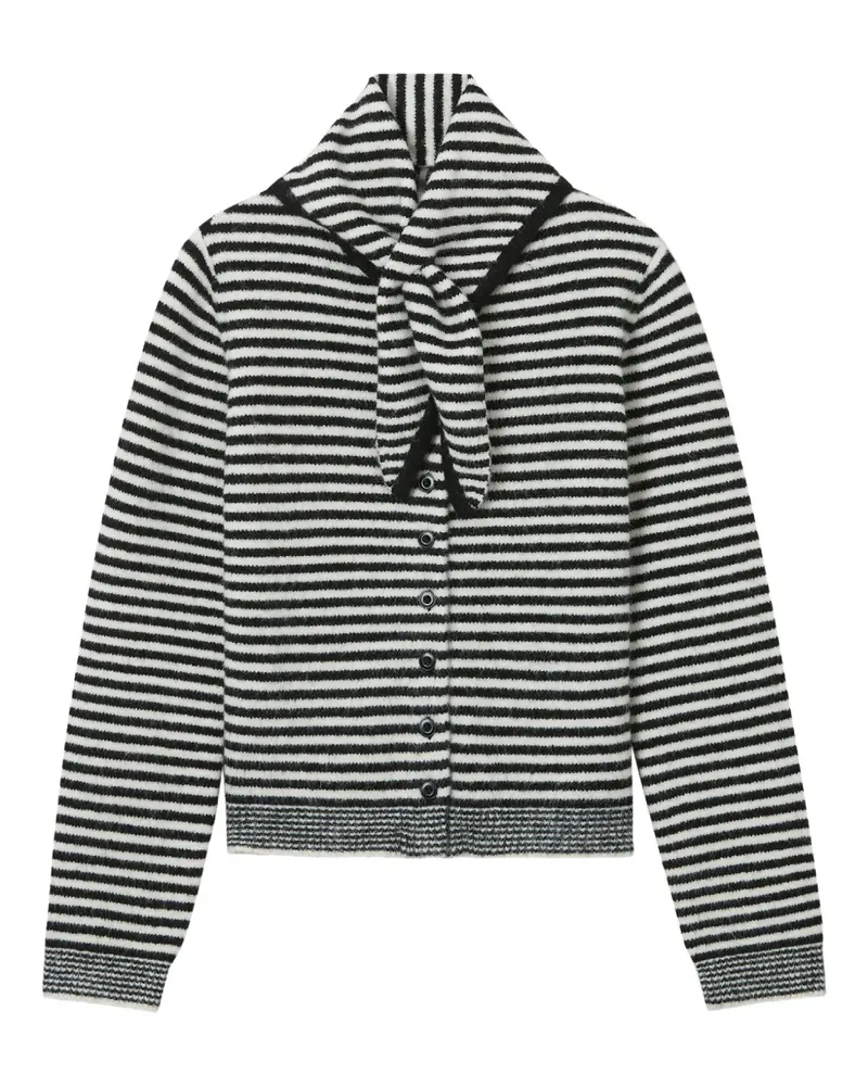 Tout a Coup striped buttoned cardigan - Schwarz Schwarz