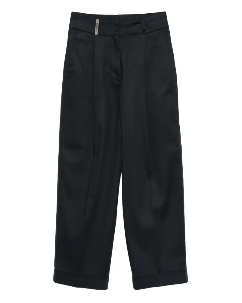 Peserico Hose mit Bundfalten - Blau Blau