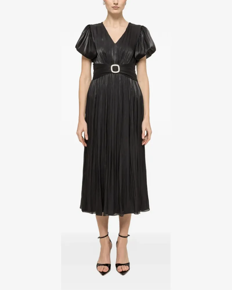 NISSA Midikleid mit Kristalldetail - Schwarz Schwarz