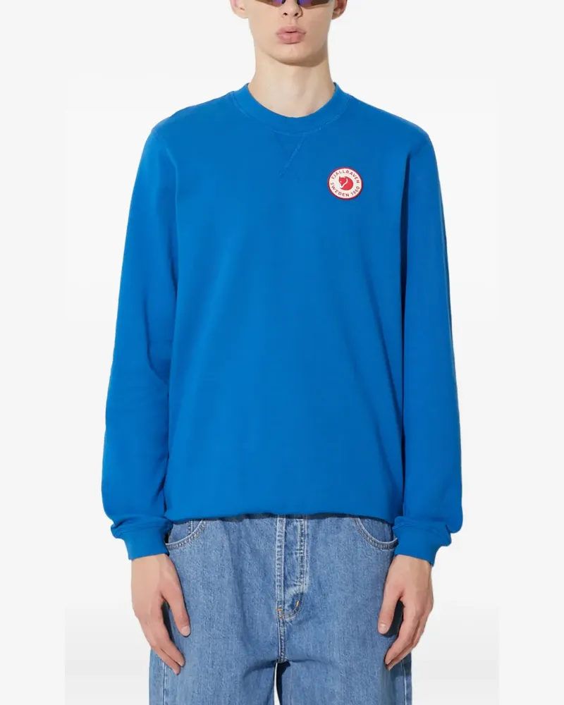 Fjäll Räven Sweatshirt mit Logo-Patch - Blau Blau