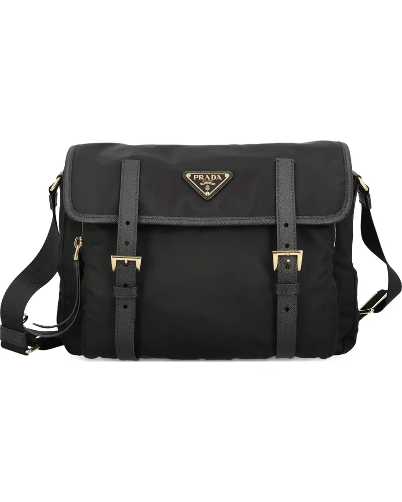 Prada buckle strap shoulder bag - Schwarz Schwarz