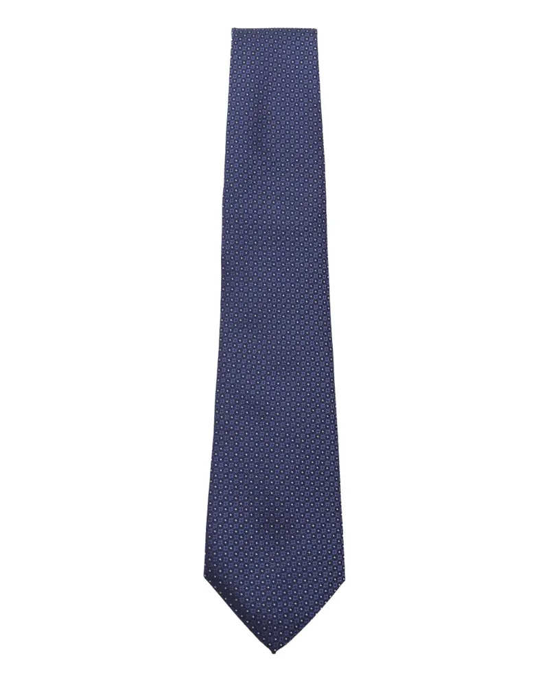 Canali Geometrisch gemusterte Krawatte - Blau Blau