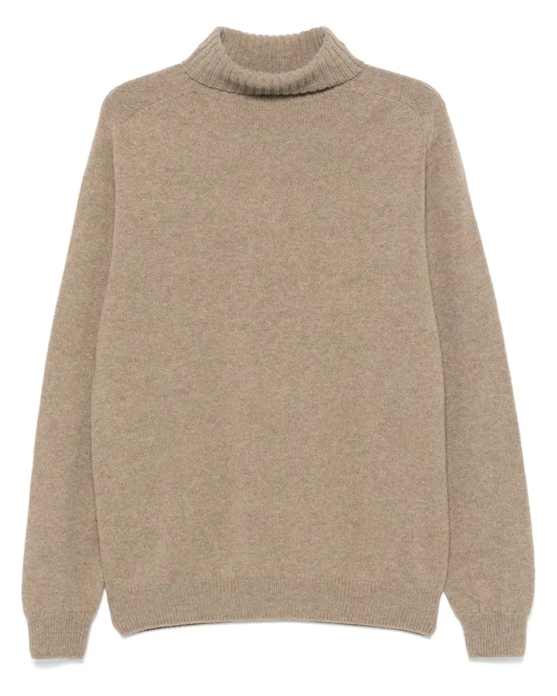 Sunspel Rollkragenpullover aus Lammwolle - Braun Braun
