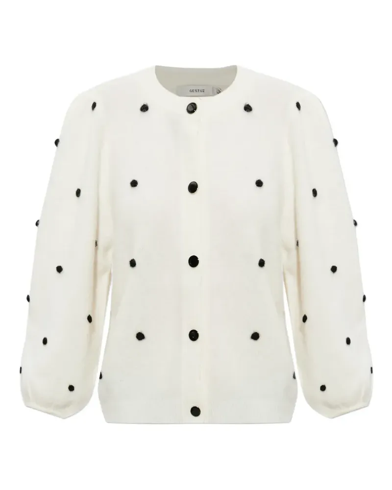 Gestuz Gzalpha puff-sleeve cardigan - Weiß Weiß