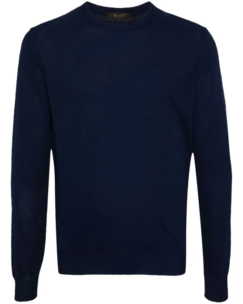 MOORER Langärmeliger Pullover Blau