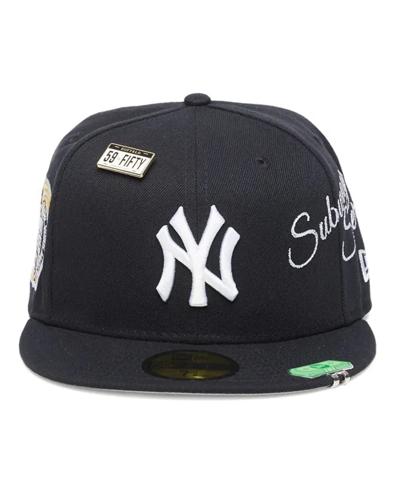 New Era x New York 59FIFTY Baseballkappe mit Stickerei - Schwarz Schwarz