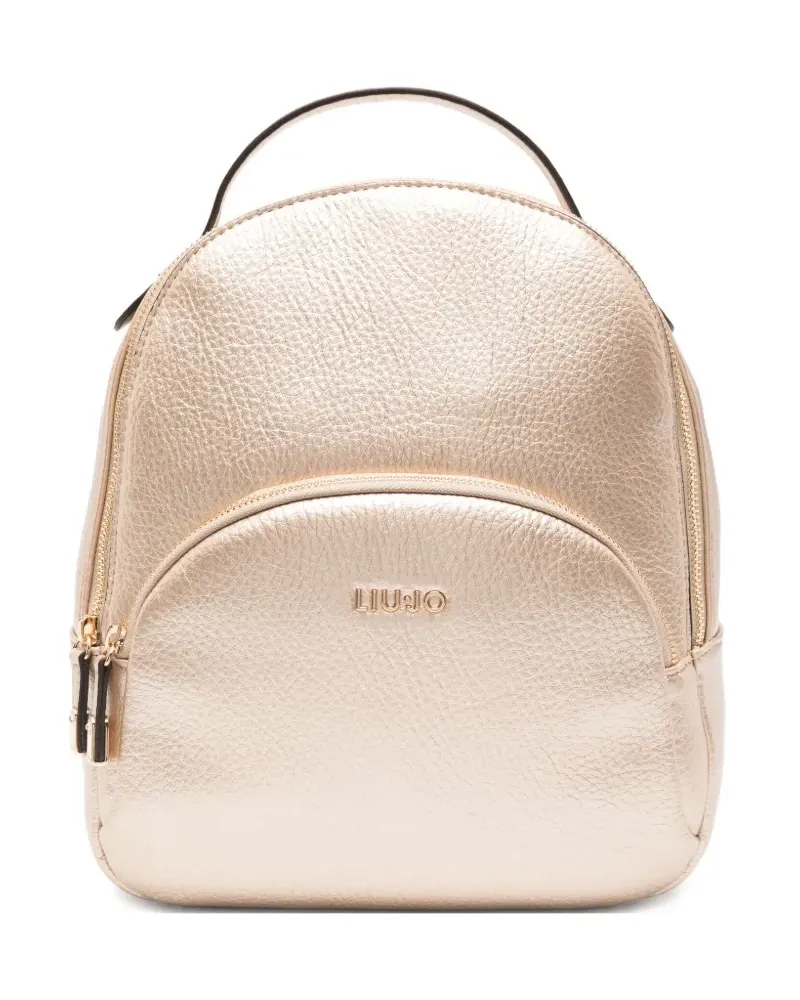 Liu Jo Rucksack mit Logo-Schild - Gold Gold