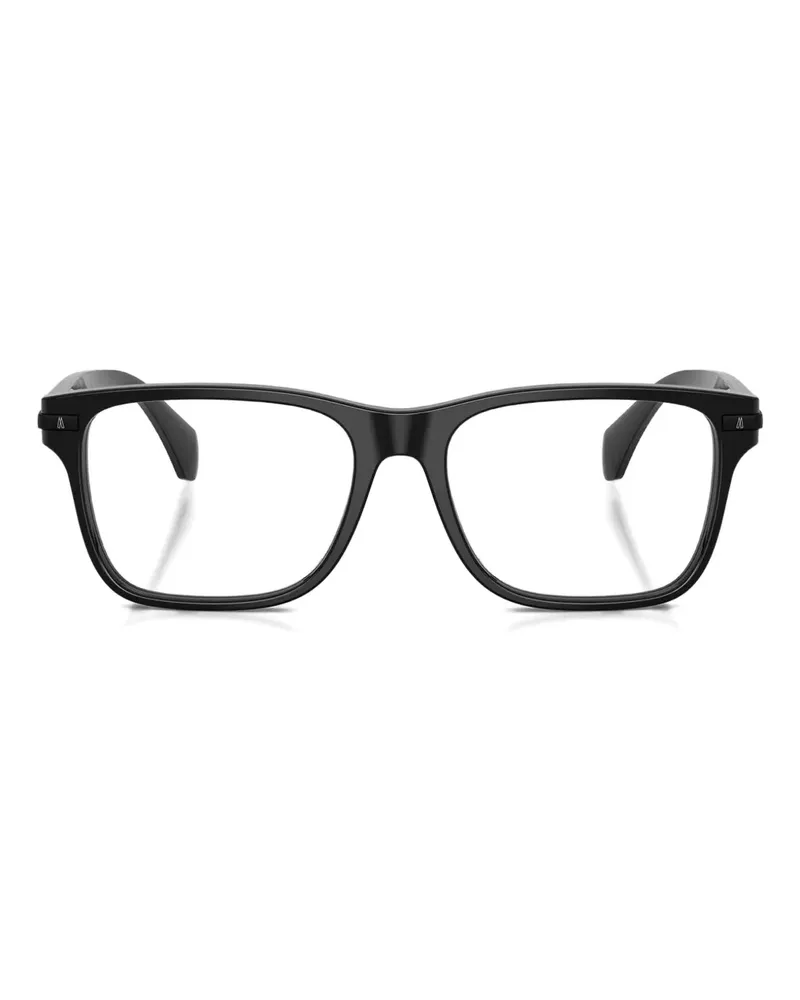 Moncler Eckige Brille mit Logo - Schwarz Schwarz