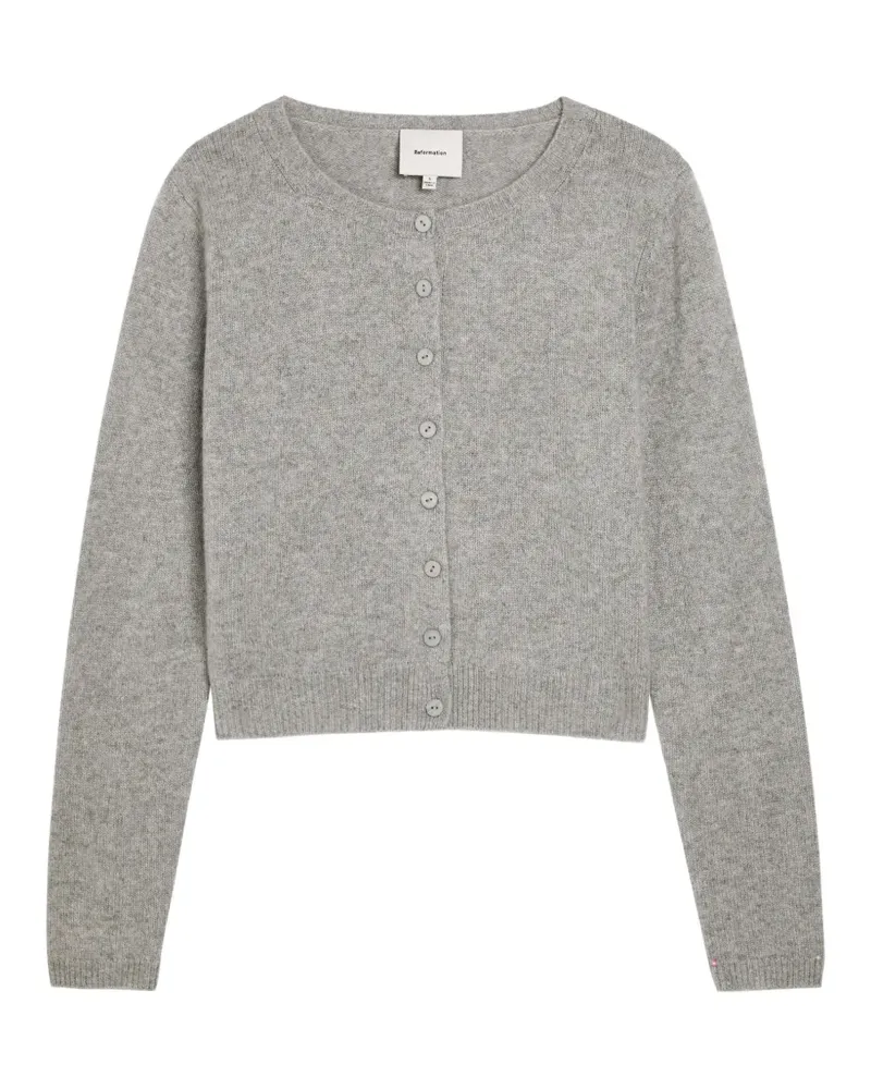 Reformation Geknöpfter Clara Cardigan - Grau Grau