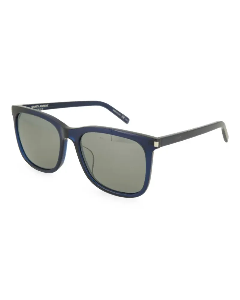 Saint Laurent Sonnenbrille mit eckigem Gestell - Blau Blau