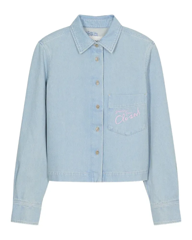 Closed embroidered denim shirt - Blau Blau
