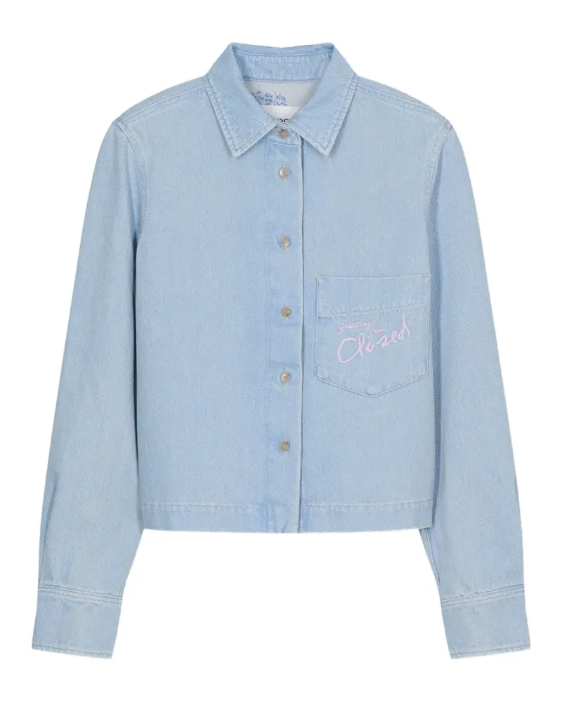 Closed Jeanshemd mit Stickerei - Blau Blau