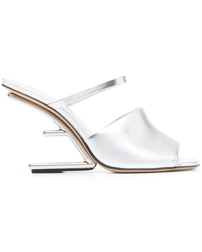 Fendi First Mules 115mm - Silber Silber