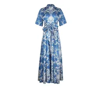 Posie Maxikleid mit Barocco-Print - Blau