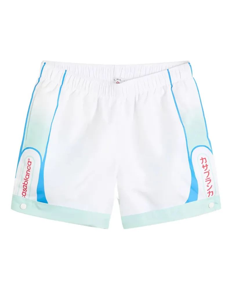 Casablanca Paris Badeshorts mit Logo-Print - Weiß Weiß