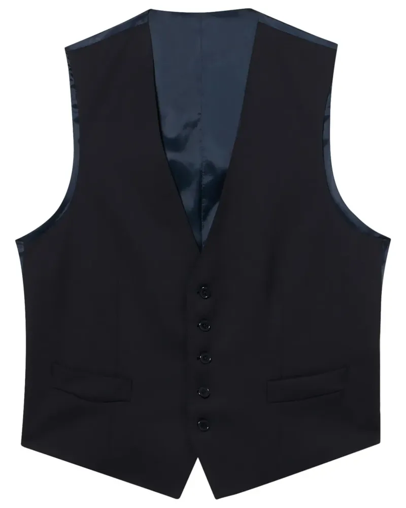 Brooks Brothers Weste aus Schurwolle - Blau Blau