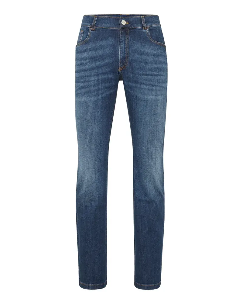 Billionaire Jeans mit Logo-Patch - Blau Blau