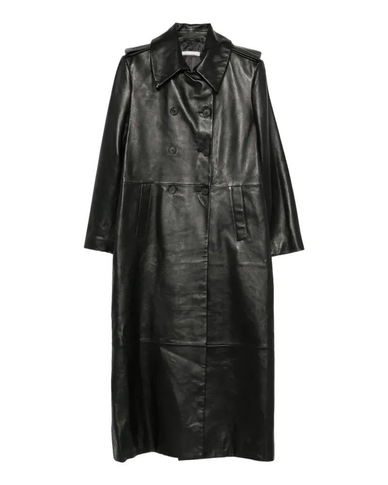 Liviana Conti double-breasted leather coat - Schwarz Schwarz