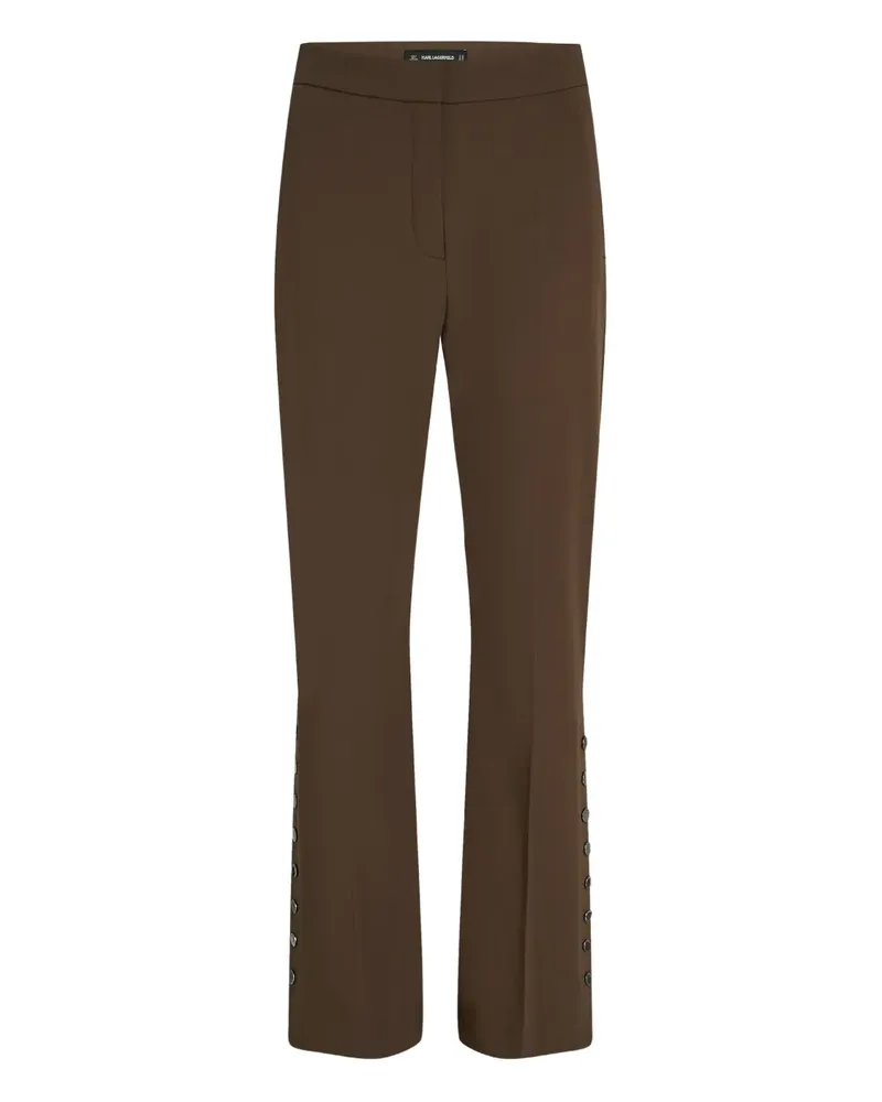 Karl Lagerfeld Hose mit Druckknöpfen - Braun Braun