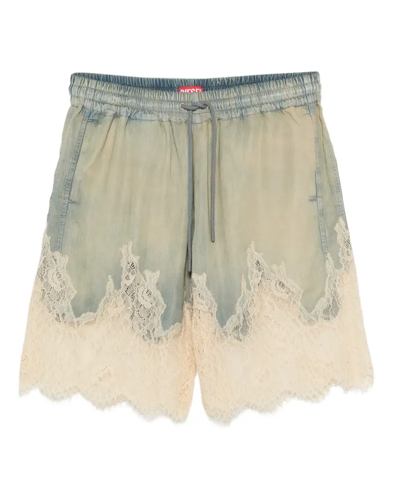 Diesel De-Malkia-S Shorts mit Spitzenbesatz - Blau Blau
