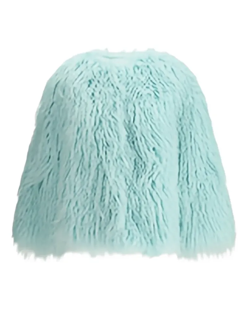 forte_forte Mantel aus Faux Fur - Blau Blau