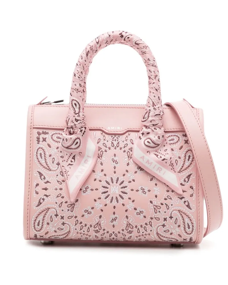 Amiri Bandana Micro Triangle Umhängetasche - Rosa Rosa