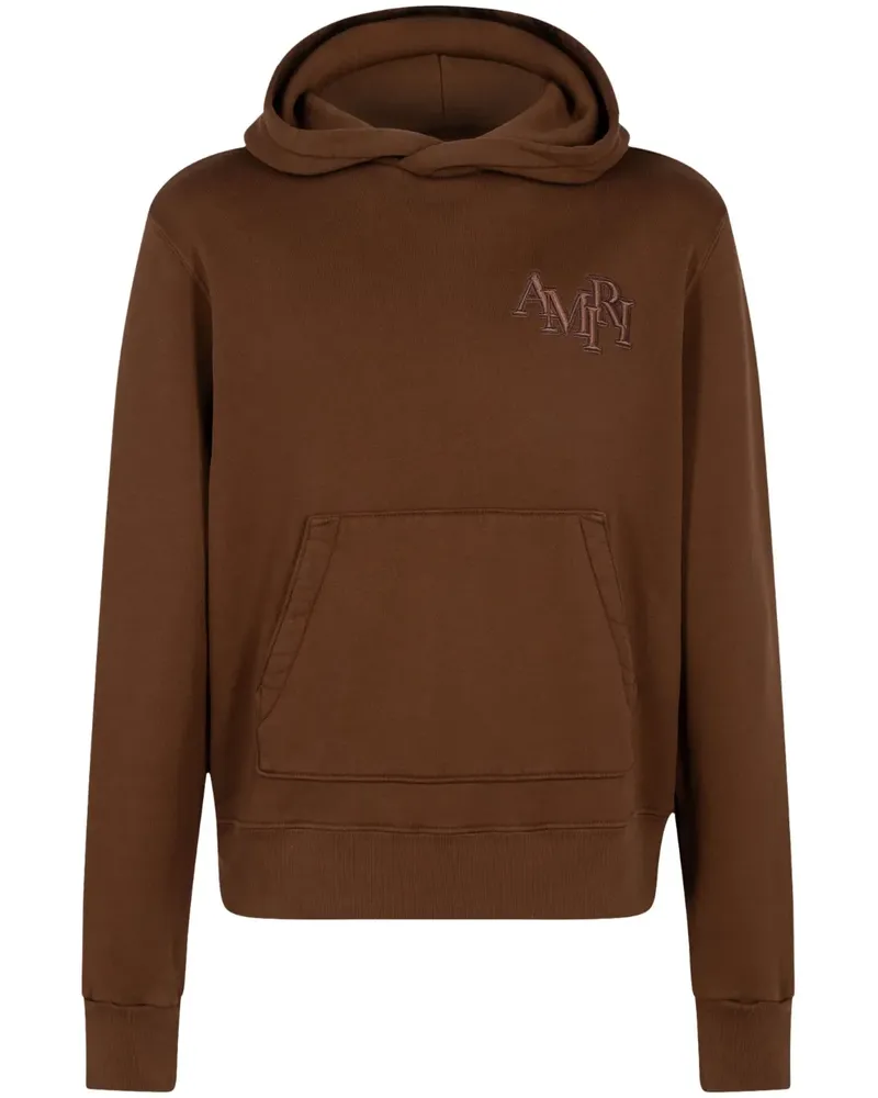 Amiri Hoodie mit Logo-Stickerei - Braun Braun