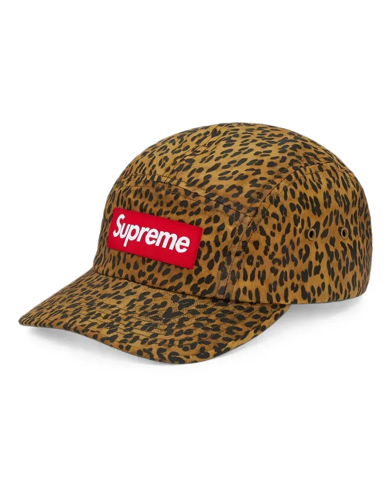 Supreme Being waxed leopard-print camp cap - Braun Braun