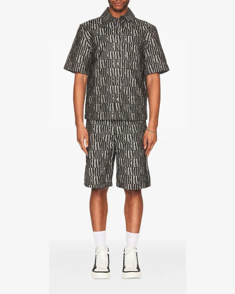 Amiri Jacquard-Shorts - Schwarz Schwarz
