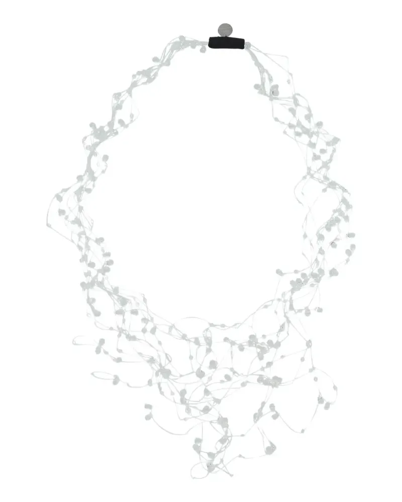 Maria Calderara beaded necklace - Weiß Weiß