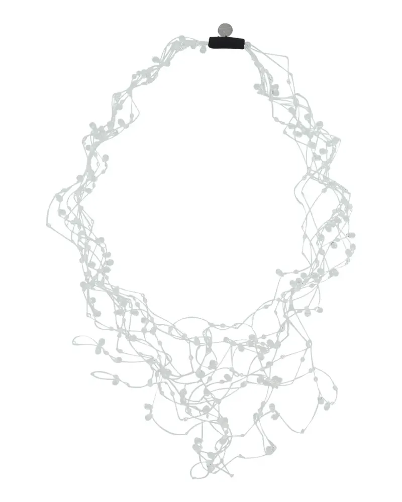 Maria Calderara beaded necklace - Weiß Weiß