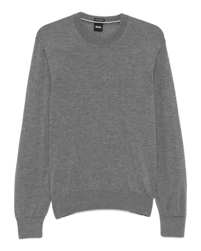 HUGO BOSS crew-neck long-sleeve sweater - Grau Grau