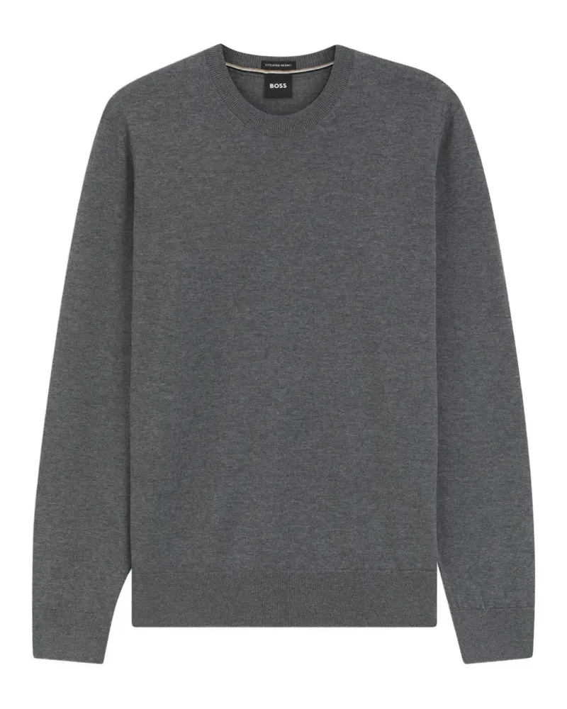 HUGO BOSS Pullover mit rundem Ausschnitt - Grau Grau