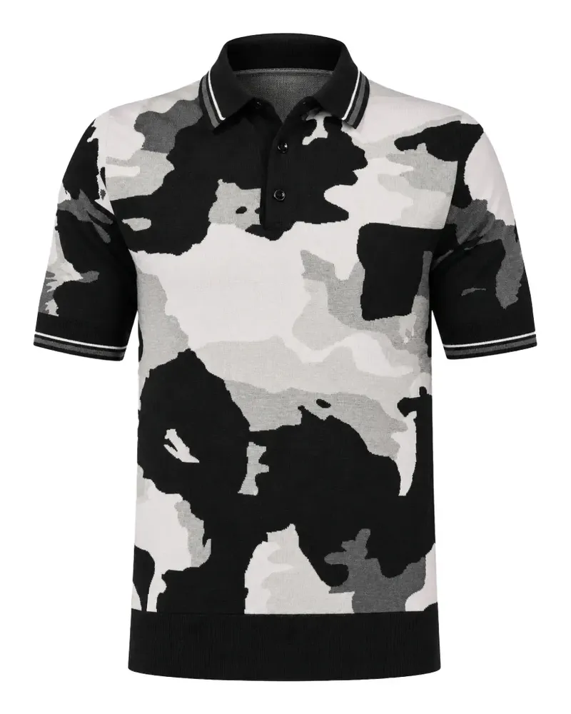 Dolce & Gabbana Poloshirt mit Camouflage-Print - Schwarz Schwarz