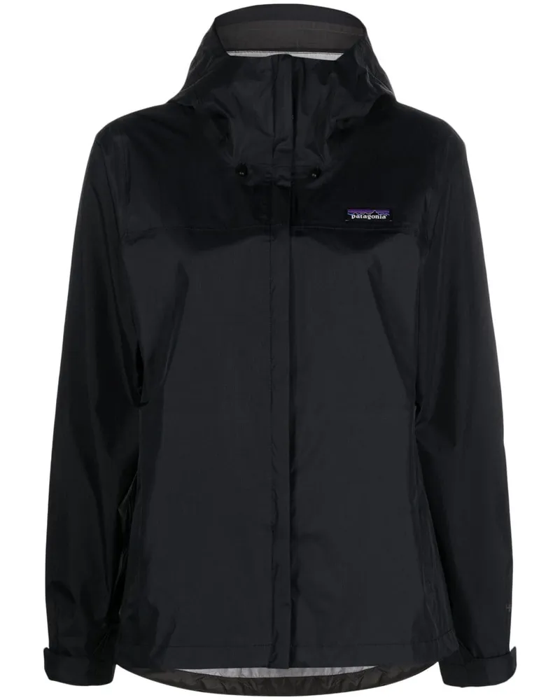 Patagonia Bomberjacke mit Logo-Patch Schwarz