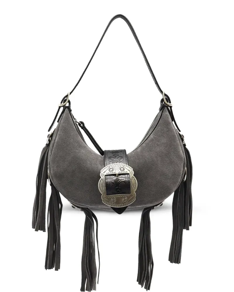 HTC Hollywood Trading Company Sheryl fringe-detail shoulder bag - Grau Grau