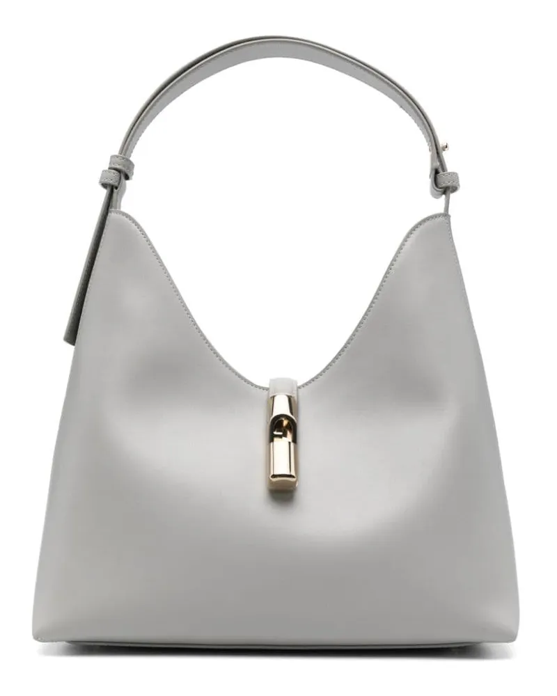 Furla Schultertasche aus Leder - Grau Grau