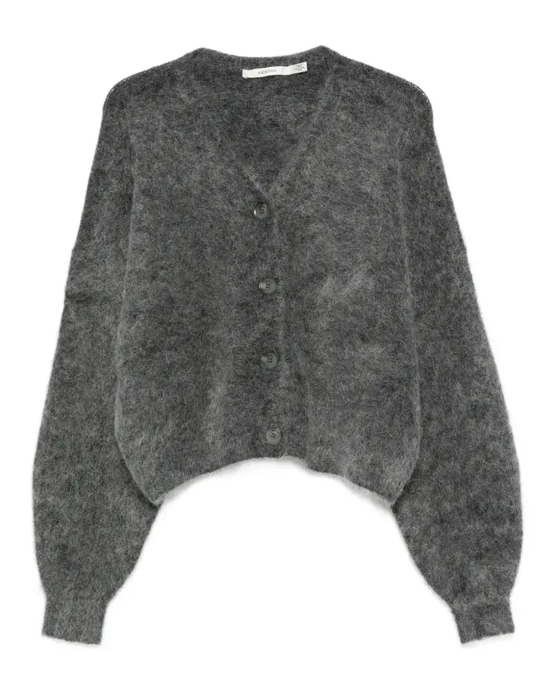 Gestuz Cardigan mit V-Ausschnitt - Grau Grau