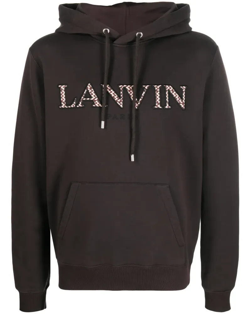 Lanvin Hoodie mit Logo-Stickerei - Braun Braun