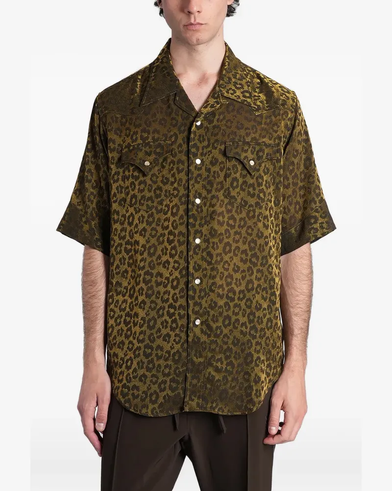 NEEDLES leopard-print shirt - Gold Gold