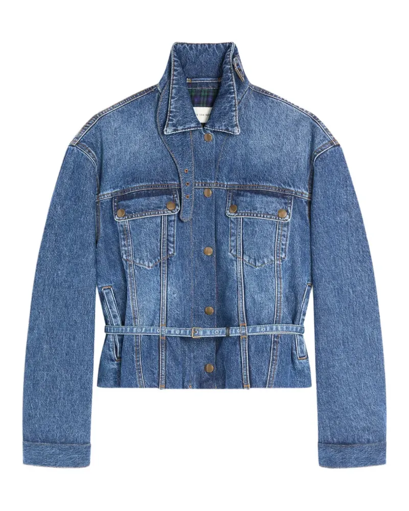 Dries van Noten Jeansjacke mit Stehkragen - Blau Blau