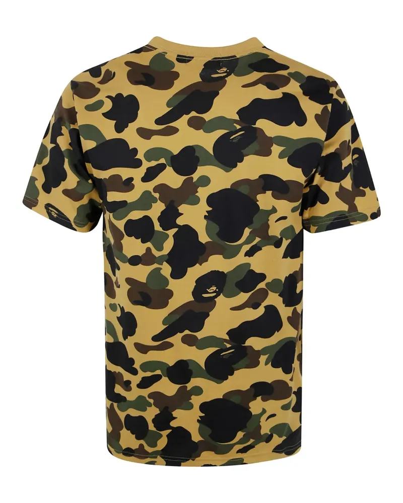 BAPE College camouflage-print T-shirt - Gelb Gelb