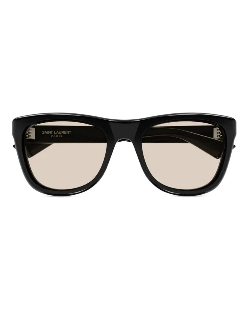Saint Laurent Sonnenbrille mit Logo-Print - Schwarz Schwarz