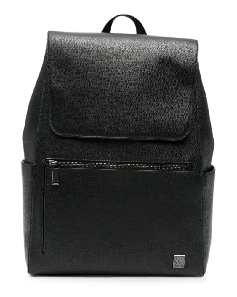 Calvin Klein foldover-top backpack - Schwarz Schwarz