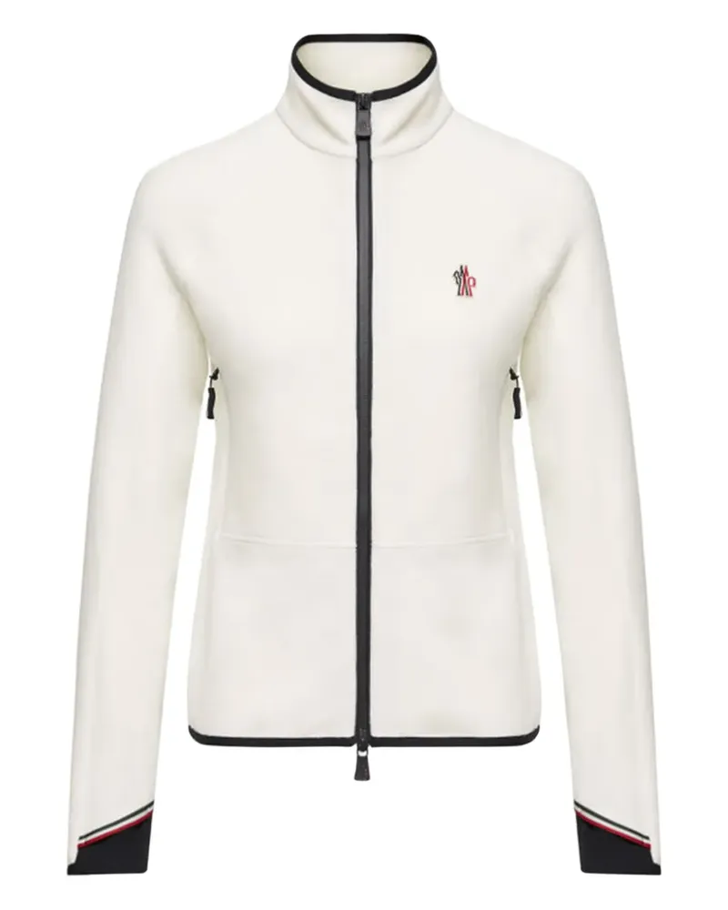 Moncler zip-fastening turtleneck sweater - Weiß Weiß