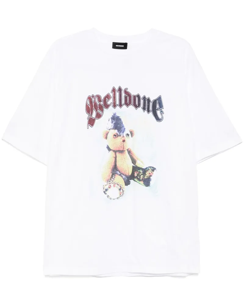 WE 11 DONE T-Shirt mit Logo-Print - Weiß Weiß
