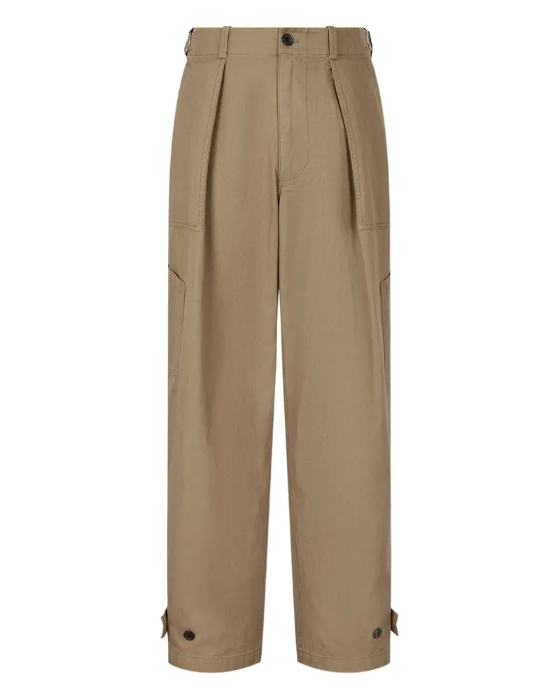 STUDIO TOMBOY Cargohose mit Bundfalten - Braun Braun