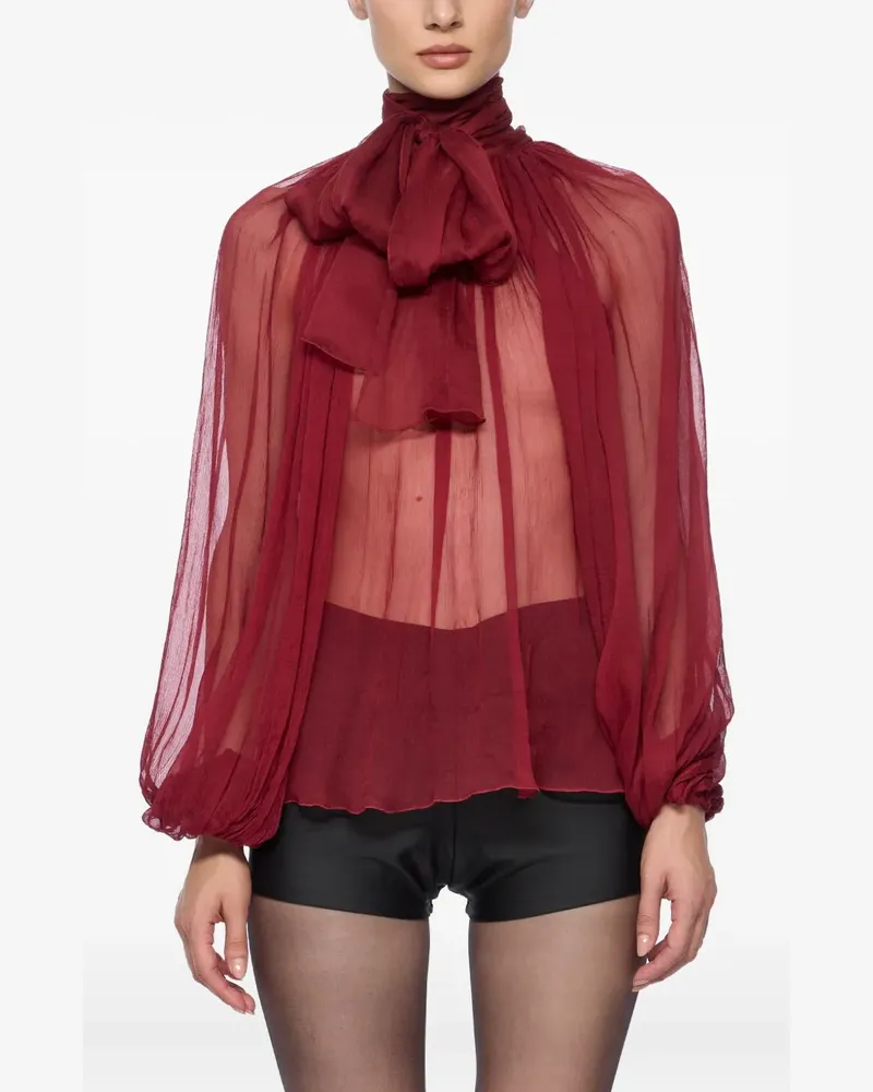 ATU Body Couture Bluse aus Seide - Rot Rot