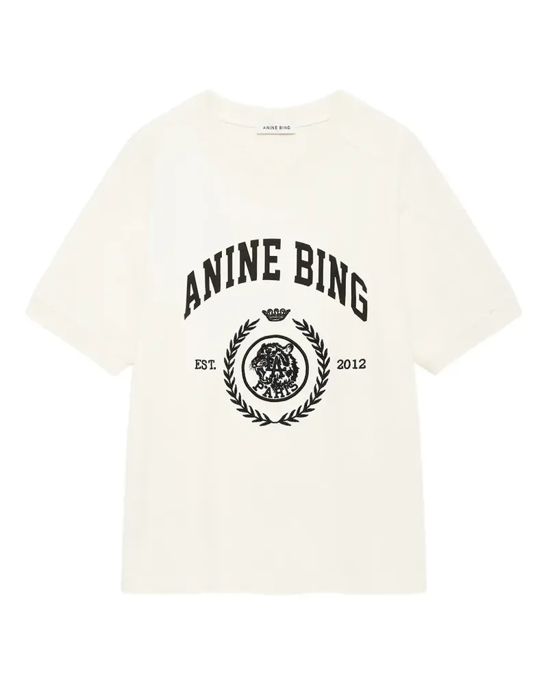 Anine Bing Jaylin T-Shirt mit grafischem Print - Nude Nude