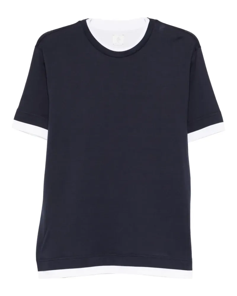 Eleventy T-Shirt mit Rundhalsausschnitt - Blau Blau